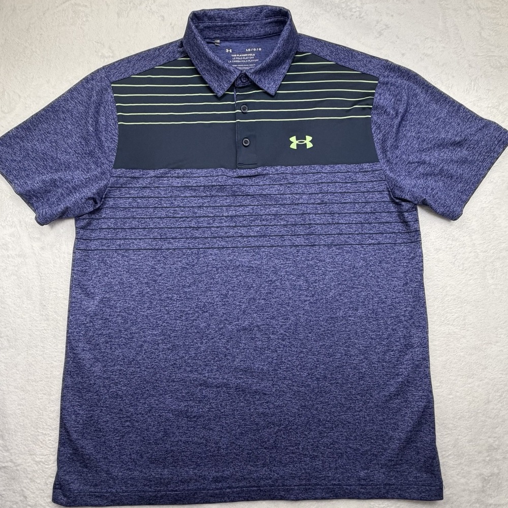 Under Armour Heatgear Mens Large Playoff Polo Shirt - Cool Colors